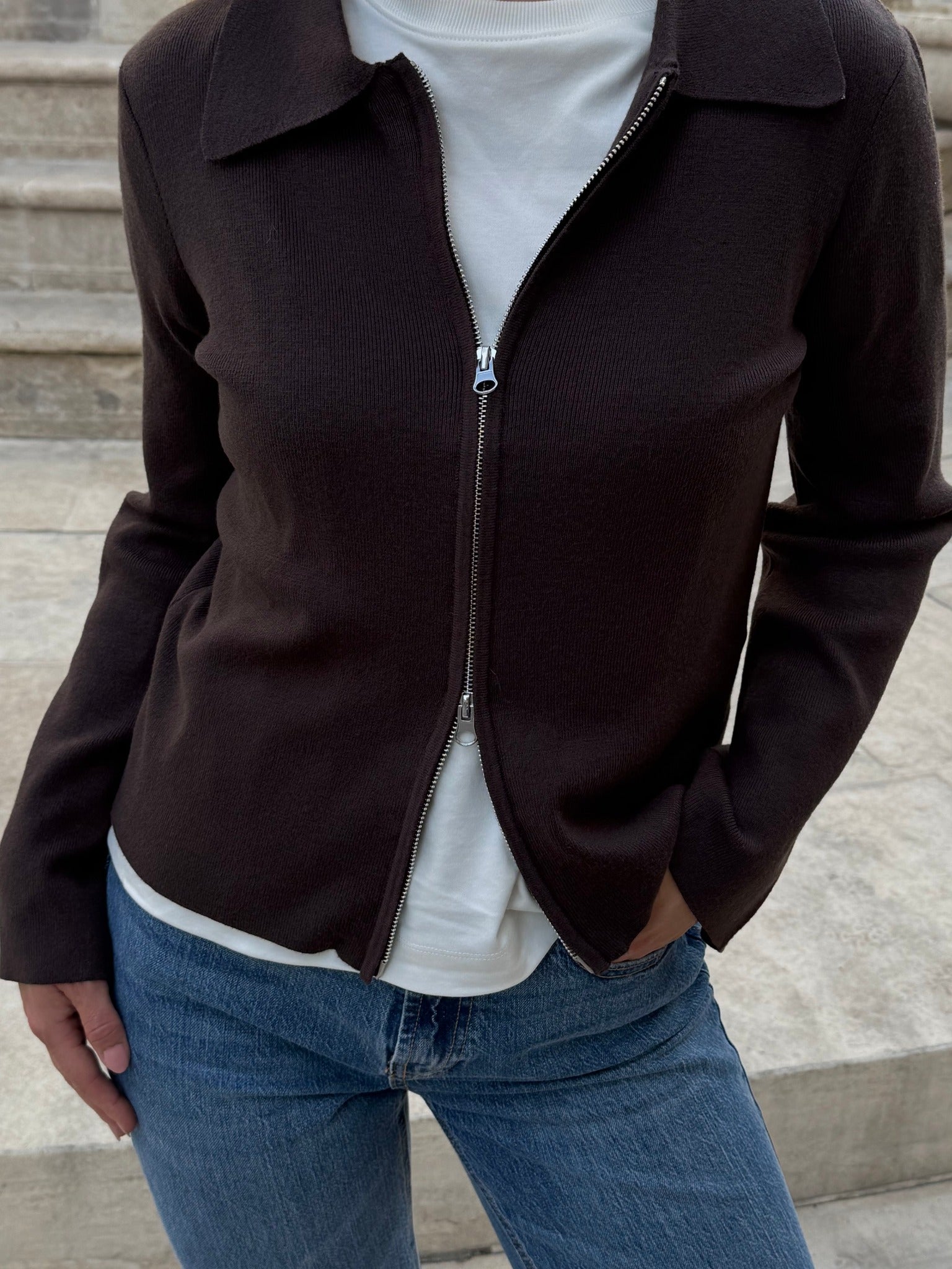 VMHANNA Knit Cardigan - Chocolate Torte